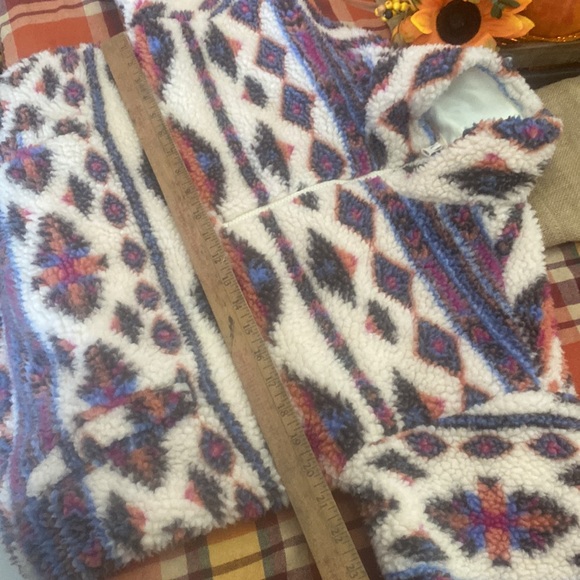 Altar”d State Fleece Faux Sherpa Zip Pullover Tribal Pattern Aztec Size … - Picture 17 of 17